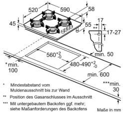 Siemens EO6B6PB10 Gaskochfeld Schwarz Hartglas GAS KOCHFELD HERD -Küchen Profi e5fcca2dcf321ad711179f1cf379dc51