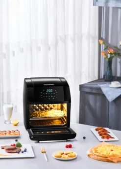 Steinborg 4-in1 Heißluftfritteuse | 12L | 1.500 W | Mit LED Touchscreen | 10 Automatische Programme | Inkl. Rezeptbuch Auf Deutsch | Frittieren, Backen, Grillen Oder Dörren | Aufwärmfunktion | Automatische Abschaltung | -Küchen Profi e60dc00495f40a8330ce9745fc4b5a9c