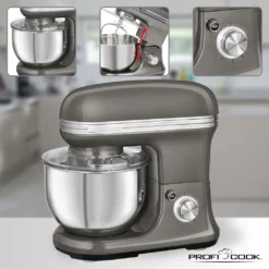 ProfiCook Knetmaschine Vintage PC-KM 1197 Anthrazit/edelstahl 1.200 Watt -Küchen Profi e61de2c61d8ed0b0ce803445ff24dc85