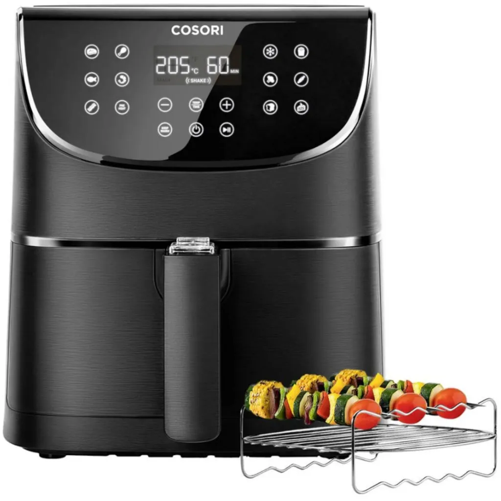 Cosori Premium 5,5-Liter Heißluftfritteuse Mit Spießgestell, Schwarz 12 Cosori Premium 5,5-Liter Heißluftfritteuse Mit Spießgestell, Schwarz – Bild 10