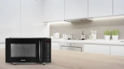 MEDION 2 In 1 Mikrowelle (20 Liter, 700 Watt, 5 Leistungsstufen, 8 Programme, Auftaufunktion, Flachbett, MD10744) Schwarz -Küchen Profi e6b731616f87c326667cab169d42236c