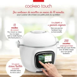 MOULINEX CE901100 Intelligenter Multikocher Cookeo Touch Touchscreen Mit Hohem Druck 250 Rezepte 13 Modi - Weiß 13 MOULINEX CE901100 Intelligenter Multikocher Cookeo Touch Touchscreen Mit Hohem Druck 250 Rezepte 13 Modi - Weiß -Küchen Profi e7218bf7346de6d59df5fdc2a98b7b9a