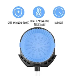 Hitzebeständige Air Fryer Silikon Topf Wiederverwendbar Ersatzeinlagen Korb Backofen Pad Backblech Fried Pizza Hähnchen Matte Blau -Küchen Profi e739f375428deaaad1343a47d1bc7db1