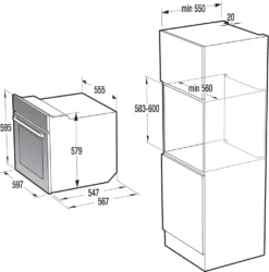 HERDSET Gorenje Einbaubackofen Mit Glaskeramikkochfeld - Autark, 80 Cm BräterZone -Küchen Profi e8005b6dc540ab1b17ae41e44bd7d39d
