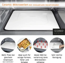 CASO MG20 Ceramic Menu Design Mikrowelle Mit Grill Und Flachem Keramikboden -Küchen Profi e8ae6731bfc8c281d30fd650d9ea1a4d