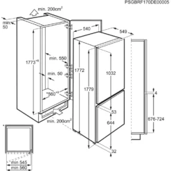AEG Einbau Kühl-Gefrierkombination TwinTech® 254L 214kWh 178er Nische Frostmatic SCE818F6TS -Küchen Profi e920c2a340cf1692f0c286db0ae29720