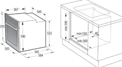 Gorenje Steel Set 4 Einbauherd - Set Mit Glaskeramik-Kochfeld Mit Edelstahlrahmen - 77L XXL Volumen - GentleClose & -Open - AirFry - PizzaMode - ChildLock - PerfectGrill - Teleskopauszüge - Schwarz -Küchen Profi e97a50971208be5f77eef69c64c6713a