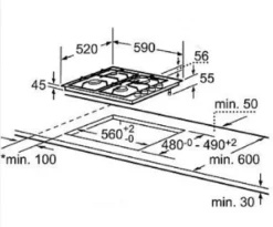 Siemens EO6B6PB10 Gaskochfeld Schwarz Hartglas GAS KOCHFELD HERD -Küchen Profi eb2e3d234e8b704c5a723d7277deeb57