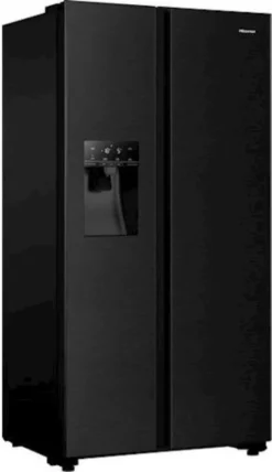 Hisense RS694N4TFE Kühl-/Gefrierkombination Side By Side NOFROST - Electronic Touch Control - Ice Crusher - Wasserspender Mit Integrierten Wassertank - Volumen 562l (371l Kühl / 185l Gefrier) - Chrom Weinregal - Inverter-Kompressor -Küchen Profi eb67420d9504b2ce54943aa101649b9f