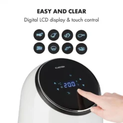 AirVital Heißluftfritteuse 1300W 2,5l CeraPlus-Antihaft Touch Weiß -Küchen Profi ec14b6c9151633e8df3bc156619ca534