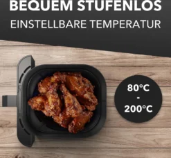 Clatronic® Heißluftfritteuse XXL - 5L Fritteuse Heißluft Für Fettfreies Frittieren, Edelstahl-Airfryer Mit Digitalem Touchscreen, 360° Air-Flow, Heißluft-Friteuse Mit 8 Programmen, 1450W - FR 3782 H -Küchen Profi ed3c4fe4b6e69521519039b4a5b1e49a