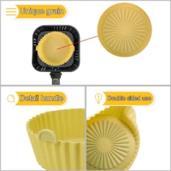 Wiederverwendbare Air Fryer Liner Pad Silikontopf Antihaft Dampfpad Backeinsatz Air Fryer Zubehör Heißluftfritteuse Matte Für Mikrowelle Küche Kochmatte Gelb 14,5cm 10 Wiederverwendbare Air Fryer Liner Pad Silikontopf Antihaft Dampfpad Backeinsatz Air Fryer Zubehör Heißluftfritteuse Matte Für Mikrowelle Küche Kochmatte Gelb 14,5cm -Küchen Profi ef080771c445090e4065d84213343218