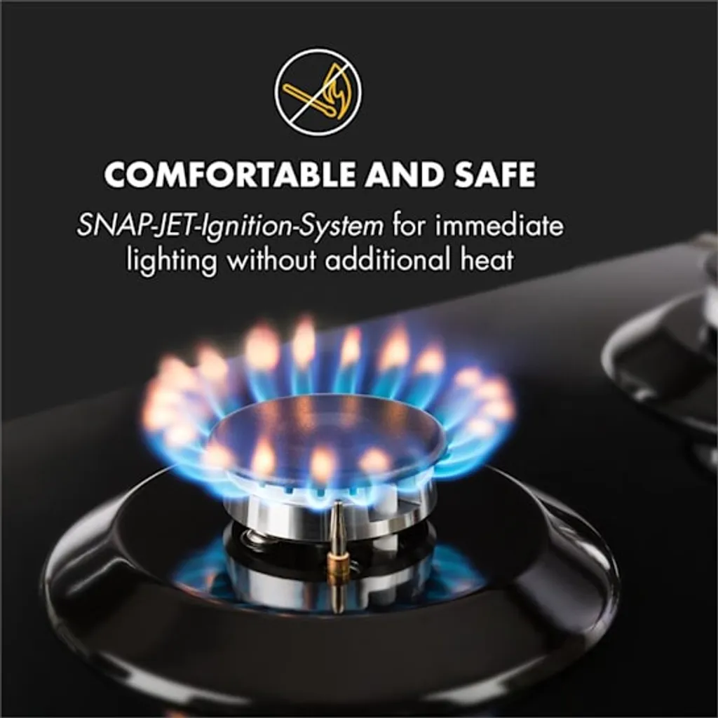 Klarstein Gasherd Einbau-Gaskochfeld - Sabaf-Brenner - Gaskochfeld Für Propan/Erdgas - Gasherd Kochfeld Einbau Gasherd - Glaskeramik - 2-Flammig - 30cm - Schwarz Einbau Gas Kochfeld Gasherd 2 Platten Kochfelder Herdplatte Kochplatte Einbaukochfeld 7 Klarstein Gasherd Einbau-Gaskochfeld - Sabaf-Brenner - Gaskochfeld Für Propan/Erdgas - Gasherd Kochfeld Einbau Gasherd - Glaskeramik - 2-Flammig - 30cm - Schwarz Einbau Gas Kochfeld Gasherd 2 Platten Kochfelder Herdplatte Kochplatte Einbaukochfeld – Bild 5