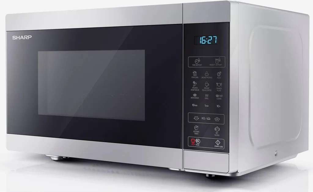 Sharp YC-MG81ES Mikrowellen - Silber / Schwarz 4 Sharp YC-MG81ES Mikrowellen - Silber / Schwarz – Bild 2
