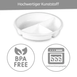 Wüllner & Kaiser Mikrowellenteller Mit Deckel, Mikrowellengeschirr, Menüteller Mit Aufteilung, 3 Praktische Fächer, 750 Ml Volumen -Küchen Profi f05f0deaa2611da876e30bf3a7befb31