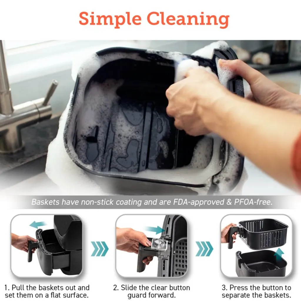 Cosori Smart 5,5-Liter Heißluftfritteuse Mit Spießgestell 8 Cosori Smart 5,5-Liter Heißluftfritteuse Mit Spießgestell – Bild 6