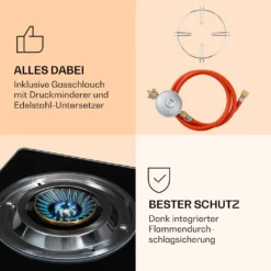 Klarstein Barzona 2 LGP G30 50mbar With Regulator -Küchen Profi f1dca3dd10771db5bc828f4d72e846e9