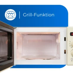 Exquisit Mikrowelle RMW720-3GDIG Creme | 20 Liter Nutzinhalt | 1000 Watt | Creme -Küchen Profi f354d27c783982071c9938e149e65db6