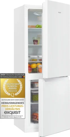 Exquisit Kühl- Und Gefrierkombination KGC231-60-010E Weiss | Standgerät | 175 L Volumen | Weiß