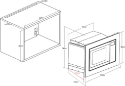 PKM Einbau Mikrowelle Microwellengerät Mikrowellenherd MW820-EBM Edelstahl 800 W -Küchen Profi f428e6c42937eeea06d91aa8ec593f2c