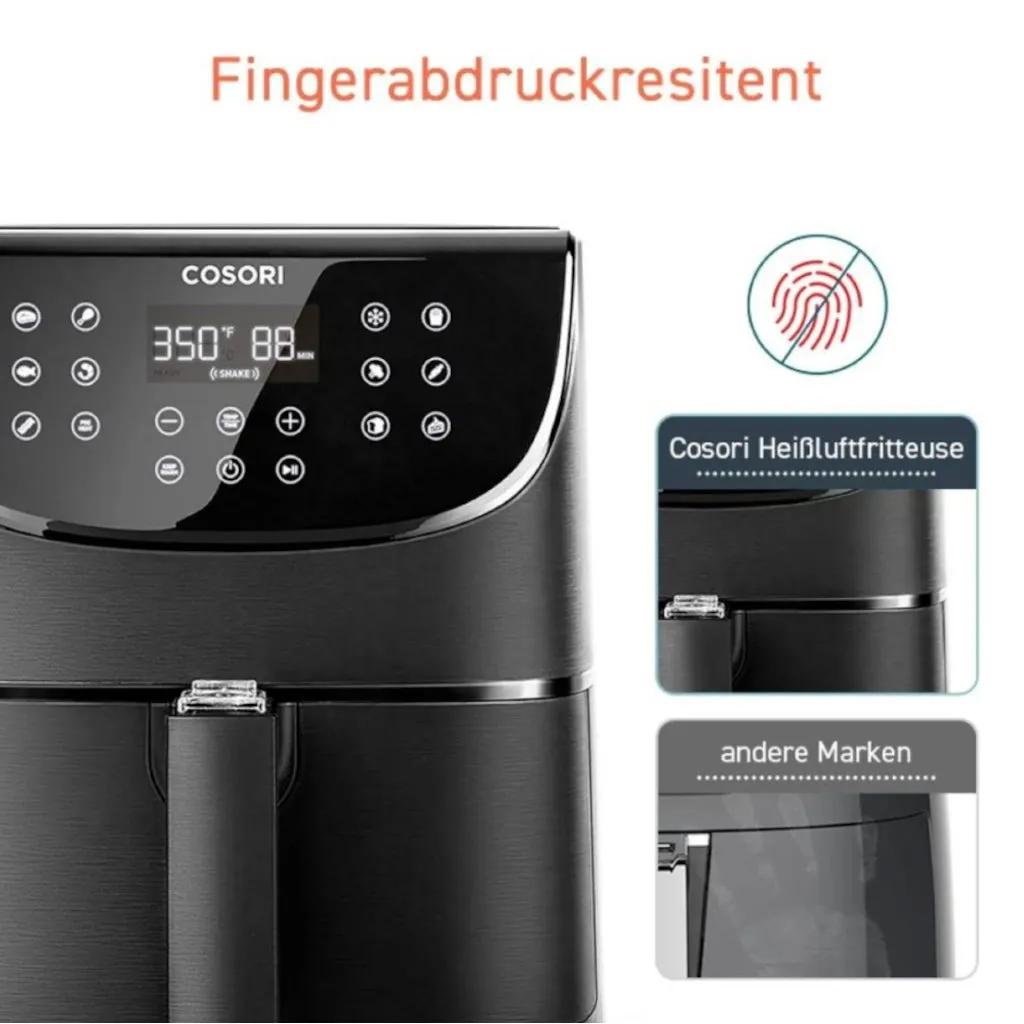 Cosori Premium 5,5-Liter Heißluftfritteuse Mit Spießgestell, Schwarz 15 Cosori Premium 5,5-Liter Heißluftfritteuse Mit Spießgestell, Schwarz – Bild 13