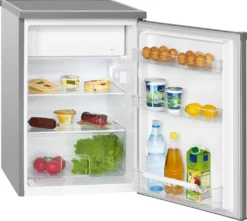 Bomann KS 2184.1 Kühlschrank Inox-look 120 Liter Inkl. 4 Sterne Gefrierfach -Küchen Profi f544af7c14dbfef6866af75fd8a0be35