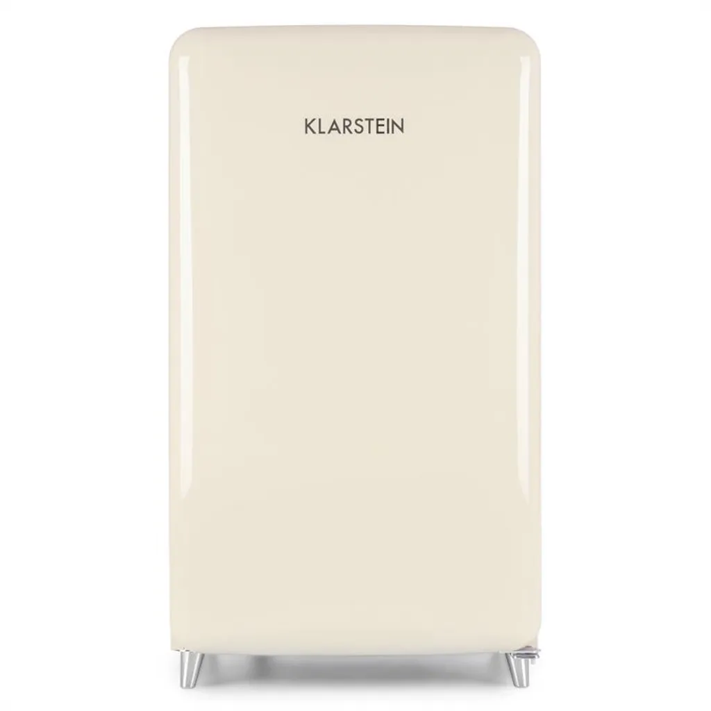 Klarstein Popart Cream - Kühlschrank, Standkühlschrank, Retro Look Der 50er, 108 Liter Volumen, 13 Liter Gefrierfach, Blitzkühl-Funktion, Gemüsefach, 2 X Regal, Flaschenfach, Creme 9 Klarstein Popart Cream - Kühlschrank, Standkühlschrank, Retro Look Der 50er, 108 Liter Volumen, 13 Liter Gefrierfach, Blitzkühl-Funktion, Gemüsefach, 2 X Regal, Flaschenfach, Creme – Bild 7
