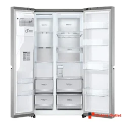 LG Side-by-Side Kühlschrank GSJV31DSXF Total No Frost Kühl-/Gefrierkombination - 634 Liter, Graphit -Küchen Profi f8510bd09a75740bf08830a923494a87