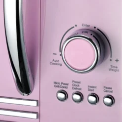Melissa 16330130 Retro Mikrowelle/1000 Watt/23 Liter Garraum,Design Mikrowelle Mit Grill/Rosa Pink -Küchen Profi f8dee700b61b95dbd759e27cb98ec808