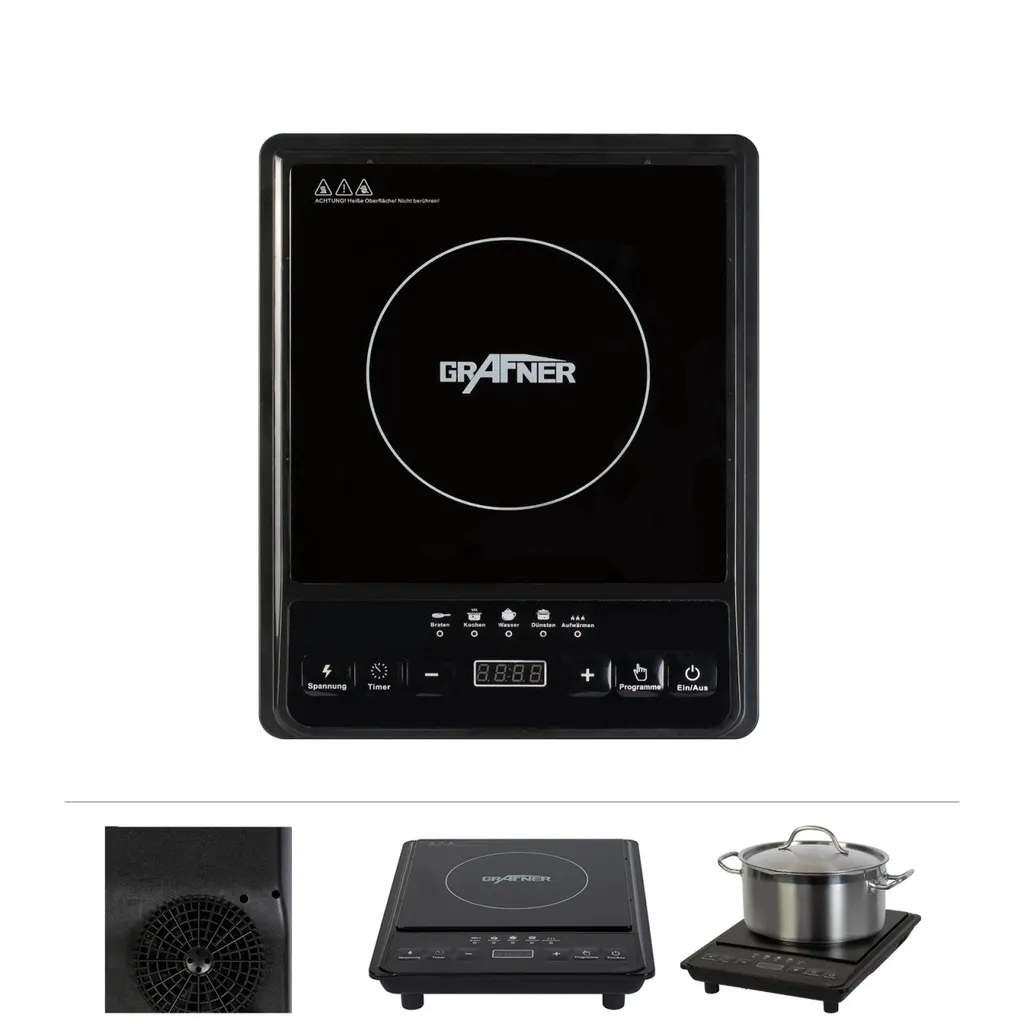 Grafner® Induktions-Kochplatte 2000 Watt IK10860 4 Grafner® Induktions-Kochplatte 2000 Watt IK10860 – Bild 2