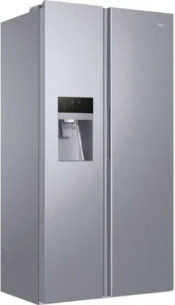 Haier SBS 90 Serie 3 HSOGPIF9183, Freistehend, Amerikanische Tür, Silber, LED, Berührung, An Tür -Küchen Profi f9fd53677d1beb283451605aab535bcc