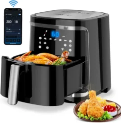 Aigostar Cube Smart - 7L Intelligente Heißluftfritteuse, Friteuse Heissluft 1900 W Heissluftfriteuse, 7 Programmen, Warmhalten, 20 Rezepte, Ohne Öl -Küchen Profi fa5d1e914b5c7a09f87cb20f3533a34e