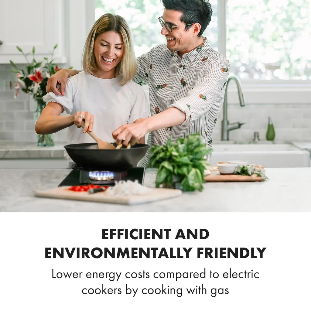 Klarstein Goldflame Domino Gaskochfeld , 2-flammig , Autark , 30 Cm , Einbau , Messing-Brenner , Erdgas/Propangas , Sicherheitsventile , Automatische Abschaltung , Topfträger Aus Gusseisen , Inkl. Schlauch Und Druckminderer , Glaskeramik Ø 8 Mm , Schwarz 4 Klarstein Goldflame Domino Gaskochfeld , 2-flammig , Autark , 30 Cm , Einbau , Messing-Brenner , Erdgas/Propangas , Sicherheitsventile , Automatische Abschaltung , Topfträger Aus Gusseisen , Inkl. Schlauch Und Druckminderer , Glaskeramik Ø 8 Mm , Schwarz – Bild 2