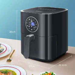 Aigostar Mini Cube -3,5L, 7 In 1 Heißluftfritteuse Heisluft Airfryer Mit Schneller Luftzirkulation Und 60 Min Timer, Auto-Off Sicherheitssensoren Fritteuse, Antihaft-Korb, Schwarz -Küchen Profi fac50282164198c052f890d75f610d3c
