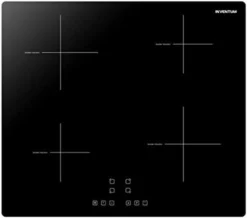 Inventum VKI6010ZIL, Schwarz, Arbeitsplatte, Zonen-Induktionskochfeld, Glaskeramik, 4 Zone(n), 4 Zone(n) -Küchen Profi fb56087df9bc74510048f9232d0fa1a1