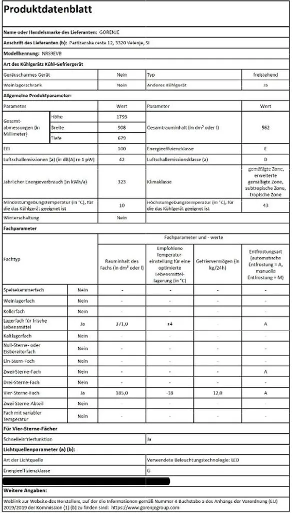 Gorenje - NRS9EVB - Side By Side - Schwarz - No Frost - Wassertank 7 Gorenje - NRS9EVB - Side By Side - Schwarz - No Frost - Wassertank – Bild 5
