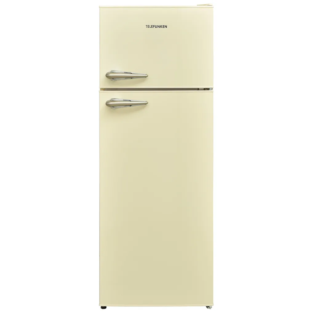 Telefunken KTFK212EC2 Retro Kühl-Gefrier-Kombination / 171 L Kühlschrank / 42 L Gefrierschrank / 177 KWh/Jahr / Retro Look / Temperaturregelung / Abtauautomatik / Creme 5 Telefunken KTFK212EC2 Retro Kühl-Gefrier-Kombination / 171 L Kühlschrank / 42 L Gefrierschrank / 177 KWh/Jahr / Retro Look / Temperaturregelung / Abtauautomatik / Creme – Bild 3