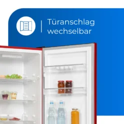 Exquisit Kühl-Gefrierkombination KGC260-75-LF-E-050E Rot | 262 L Nutzinhalt | Rot -Küchen Profi fe230cc7889c2db836fb7450f7446250