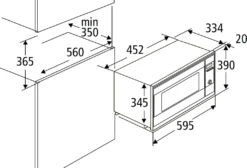 PKM Einbau Mikrowelle Mit Grill Microwelle MW800.8-20G-EB Edelstahl 800 W 20L -Küchen Profi fe53d787bc2d6fd5edc482a17854579e