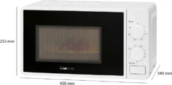 Clatronic Mikrowelle Mit Grill MWG 792, 700 Watt Mikrowellen- + 800 Watt Grillleistung, 30 Minuten-Timer Mit Endsignal, 20 Liter Garraum Mit Beleuchtung, Weiß -Küchen Profi ff390b00375cb0114569c43573cec3a5