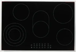 PKM Glaskeramik-Kochfeld Ceranfeld Mit Edelstahlrahmen EB-C5-3KBTC Touch Control 77cm